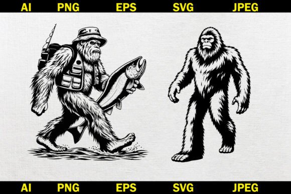 Bigfoot Sasquatch Silhouette Bundle SVG Review