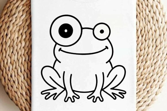 Funny Frog SVG PNG Line Art Vector Review