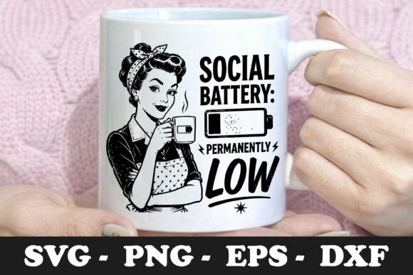 Social Battery Permanently Low SVG Review