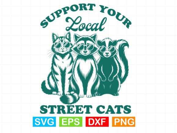 Street Cats SVG Funny Retro Skunk,Raccon Review